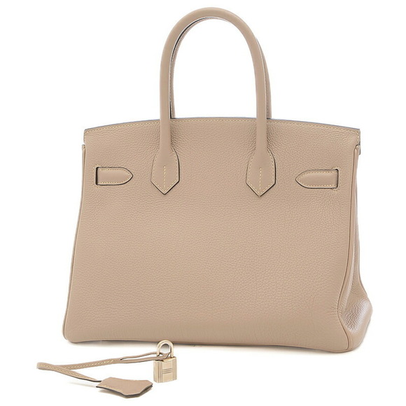 Hermes Birkin 30 Togo handbag tourtiere gray silver metal fittings T stamp - Picture 2 of 11